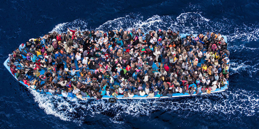 refugees on sea