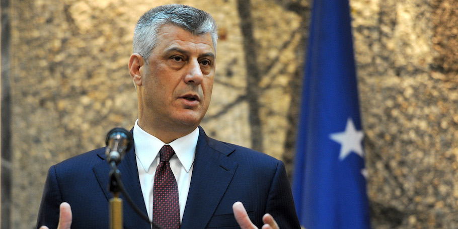 Kosovo's Foreign Minister Hashim Thaci  in Montenegro